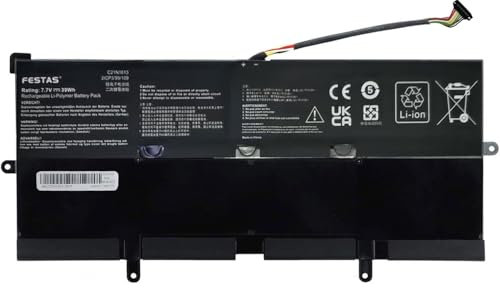 FESTAS 39Wh C21N1613 Batterie Compatible avec ASUS Chromebook Flip C302CA C302CA-DH54 C302CA-DH75 C302CA-DH75-G C302CA-DHM3-G C302CA-DHM4 C302CA-GU001 C302CA-GU009 C21PQC5 0B200-02280000M