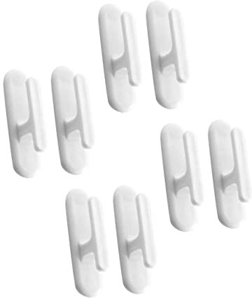 VOSAREA Blind Cord Holder Blind Cord Hook Self-adhesive Strong Sticky for Curtain Rope Safety 8pcs White for Home and Office