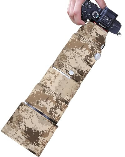 CHASING BIRDS Cubierta protectora impermeable para lente Sony FE 200-600 mm F5.6-6.3 G OSS, cubierta protectora de lente impermeable (rejilla marrón)