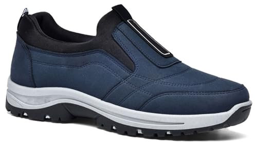 PTKG Scarpe Ortopediche Scarpe Ortopediche Uomo Scarpe da Passeggio Uomo Scarpe per Diabetici Donna Scarpe Uomo Pianta Larga Comode Trekking Uomo Scarpe Comode,Dark Blue,43/265mm