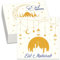 Clabby 50 Stück 33x33cm Ramadan Deko Servietten Eid Ramadan Mubarak Servietten Weiß Gold Hayirli Ramazanlar Papierservietten für Mubarak Tischdeko