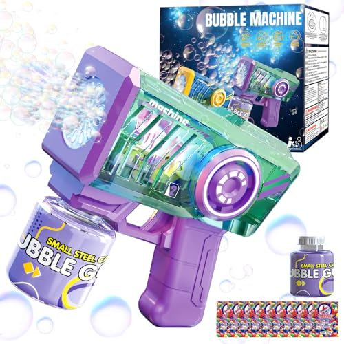 Beria Seifenblasenpistole Spielzeug Kinder Seifenblasenmaschine Seifenblasenspielzeug (Lila)