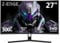 Z-Edge Ecran Gaming Incurvé 27'' 300 Hz (DP1.4*2), 240 Hz (HDMI2.0*2), 1ms MPRT, FreeSync, FHD, Moniteur PC Gamer LED 16:9, Inclinaison Réglable, VA, HDR, 3000:1, RGB, VESA 100*100mm (DP Câble Inclus)
