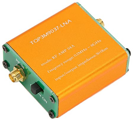 Amplificateur HF, Module D'amplification LNA Amplificateur Audio 20DB Module D'amplificateur RF capacité de Fréquence 0,1 MHz-6 GHz, pour Radio FM à (Expédier avec une batterie