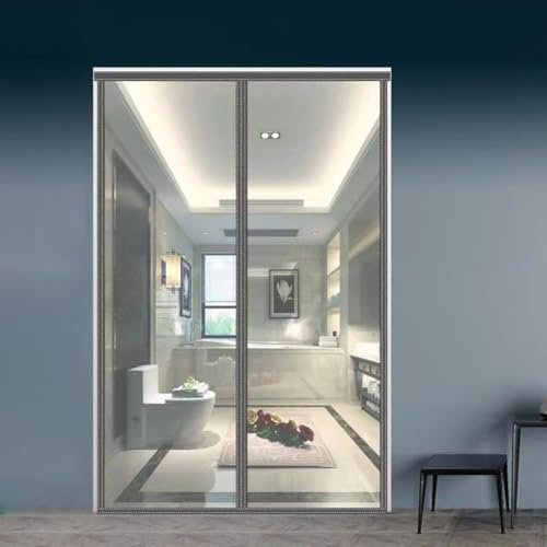 Magnet Türvorhang Thermovorhang für Terrasse Balkon Transparent Kälteschutz 190x240cm