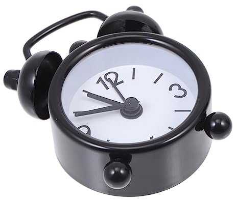 MAGICLULU Miniatur Wecker Für Puppenhaus Dekoration Realistische Mini Uhr Für DIY Projekte Schwarzer Mini Alarm Bei Puppenhaus Zubehör