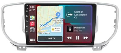 DPBXQ Android 12 Head Unit 2 DIN 9 Pulgadas para KIA Sportage 4 2016-2018 Navegación Cámara De Respaldo Estéreo De Coche Audio FM/Am/RDS Radio Video Player WiFi Bluetooth SWC