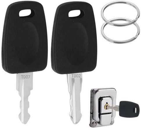 2 Pièces Clés Compatibles Pour TSA, 007&002, Clé de Voyage, Pour Valise CléS de Verrouillage Tsa Bagages, Clé de Secours pour Cadenas Valise Cadenas Tsa Valise Avion, Multifonctionnelle Universelles