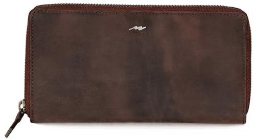 Marc Peter® Vintage Geldbörse Daisy, Große Portemonnaie aus Leder, Geldbeutel mit TÜV-geprüftem RFID-Schutz, inkl. Geschenk-Box, für Damen - Vintage Braun