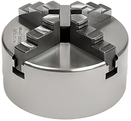 Repomanda, 4 Backen Drehfutter Selbstzentrierend 125mm Für Drehmaschine CNC Fräse, Spannbereich 38-110mm Mit Innen Außenbacken, Eisen Stahl Präzision Für Heimwerker Werkstatt Metallbearbeitung