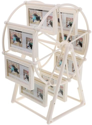 TOPPERFUN Kreativer mit Einfache Reinigung und Fotoprotektion aus Weißem Abs Riesenrad Bilderrahmen Einzigartiges Selbstgemacht Tischdekorationsstück für Weihnachten zu Hause