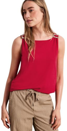 Street One Damen Top mit Rundhals und Schulterdetail