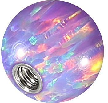 PIERCINGLINE Universelle Schraubkugel mit Innengewinde | SYNTHETISCHER OPAL | Piercing Aufsätze Kugel Ersatz | Farb & Größenauswahl
