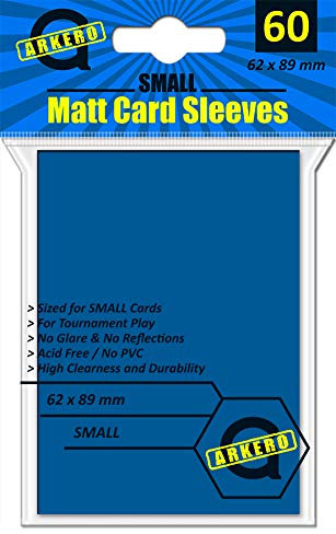 Arkero-G Small Matt Card Sleeves Blue (60 Matte, Blaue Kartenhüllen) - Yu-Gi-Oh! Größe