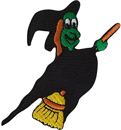 Witch Patch Iron Sew On Embroidered Badge Embroidery Applique Halloween Crafts