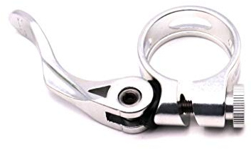 Alu Fahrrad Sattelklemme schnellspanner saddle clamp 31,8mm (Silber)