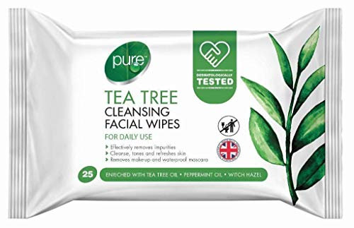 150 Tea Tree Cleansing Facial Wipes Daily Use Face Make Up Healthy Skin Remover