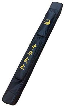 SOFIALXC Taichi Sac de Transport pour épée - Sac d'épée Kung Fu Chinois Sacoche Simple et Double Couche Sacoche pour Armes à feu Armes Martiales Sac Kung Fu,Doubleblack
