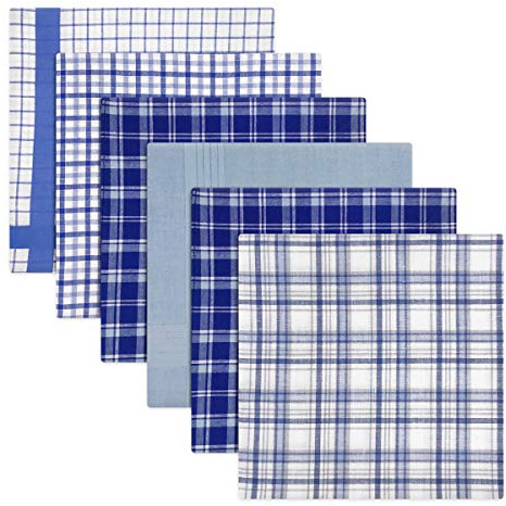Warwick & Vance Mens Boxed 100% Cotton Handkerchiefs, 40 x 40cm approx