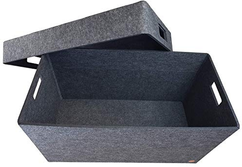 voigtdesign® Aufbewahrungsbox CLASSIC - FILZ Regalkorb Filzbox Korb Box Allzweckbox mit Deckel, 5 Größen