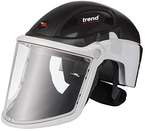 Trend Airshield Pro Max Full-Face Air Circulating Respirator Helmet with Head & Eye Impact Protection, AIR/PRO/M