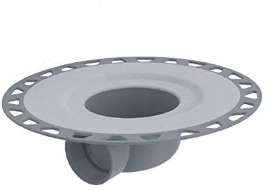 Schluter KERDI-Drain-H Duschablauf-Set mit horizontalem PVC-Flansch + 5,1 cm Auslass – integrierter abgeschrägter Verbindungsflansch – KDH2FLKPVC