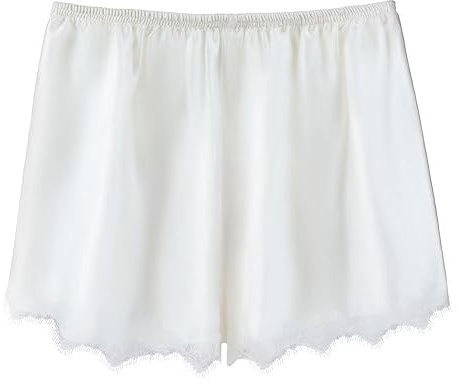 Women Mulberry Silk Shorts 100% Silk Pajama Lounge Shorts lace Trim French Knickers Sleepwear Bloomer for Women