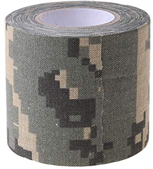 BUIDI Camouflage Non tissé Auto-adhésif cohésif Camping Chasse Camouflage furtif Ruban 5M Ruban adhésif numérique
