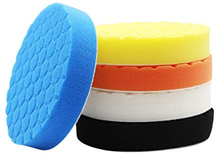 Geeyu ZHaonan-Polierpad, 3pcs 3/4/5/6/7-Zoll-polierende Schwamm-Polierauflage Kit Set, Hexagonal Polierschwamm-Disc, for Auto-Polierer Puffer, Adapter zum Polieren von Autos (Size : 3 inch 3pcs)