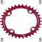 YBEKI Plato de Bicicleta 32T 34T 36T 38T 40T 42T 44T 46T 48T 50T 52T Plato 104BCD Redondo Ovalado Estrecho Ancho Unico Monoplato para Bicicleta de Montaña Bicicleta de Carretera (Óvalo Rojo, 36T)