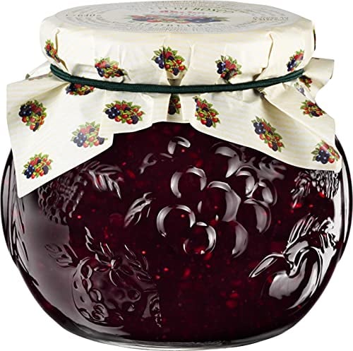 Food-United WALDBEEREN-KONFITÜRE EXTRA NATURREIN 640g im stylischen Dekorglas aus Brombeeren Heidelbeeren Himbeeren und Walderdbeeren von DARBO höchste Qualität