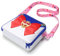 AngelReally Trousse de maquillage portable en cuir PU Sailor Moon pour voyage, cosplay, sac de rangement pour filles et femmes, Sac à bandoulière bleu Sailor Moon