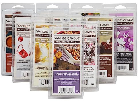 Yankee Candle Scented Fragrances Wax Melts Tarts (6 Cubes x 12 Packs = 72 Wax Melts Cubes)