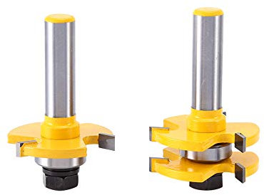 Router Bit Set - 1/2 Shank Woodworking Chisel Cutter 2X Matched Tongue Groove Router Bit Woodwork Milling Cutter Wood Milling Saw Cutter Woodworking Tool Kits Woodworking Milling Cutter