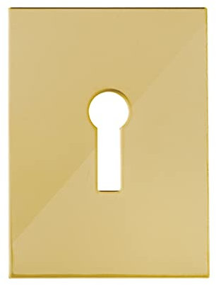 Polished Brass Adhesive Flat Plate Escutcheon Keyway