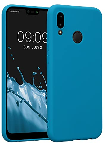 kwmobile Custodia Compatibile con Huawei P20 Lite Cover - Back Case per Smartphone in Silicone TPU - Protezione Gommata - blu indaco