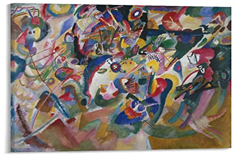 Wassily Kandinsky Draft 3 to Composition VII Artwork Expressionism Abstrakte Kunst Poster Wanddekoration Modern Home Artworks 40 x 60 cm