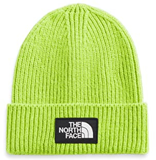 THE NORTH FACE TNF Logo Box Cuffed Beanie - Regular Fit, LED Yellow, One Size Regular, Grün