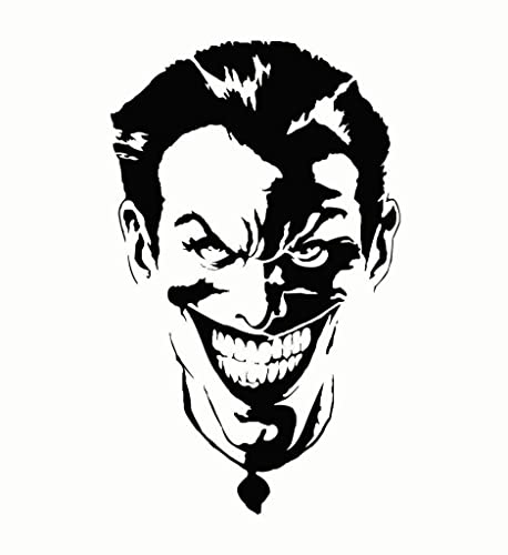 myrockshirt Joker Gesicht fieses Grinsen 20 cm Aufkleber Sticker Autoaufkleber freie Farbwahl