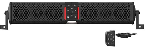 wet sounds Stealth XT 6-B - All-in-One IP67 Weatherproof 300-Watt Amplified Bluetooth 6-Speaker Soundbar with Remote - Black