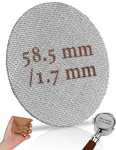 Puck Screen 58mm, Puck Screen 58.5 Puck Sieb Mellbree 1 Stück Gesinterte Kaffeefilter für Espresso Coffee Siebträger Zubehör 1.7mm Dicke 150μm Edelstahl 316 Wiederverwendbar Rostfrei