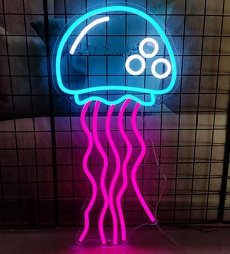 Jinson well Quallen lampe neon zeichen wand führte dekor nachttischlampen neon zeichen hochzeit schlafzimmer tabelle geschenk kinder spielzeug dekor dekorationen zum geschenk