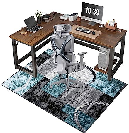 ZHXQ Desk Chair Mat For Hardwood Floor Gaming Chair Mat Office Chair Mat For Hardwood Floors Carpet Wooden Floors Durable Non-Slip Soft Floor Protector Office Chair Mat 80 x 120 CM