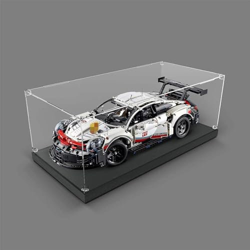 Acryl Vitrine Kompatibel Mit Lego 42096 Technic Porsche 911 RSR, Staubdichte Display Case Schaukasten Showcase für Lego 42096 - Ohne Modell Kit (Typ 3)