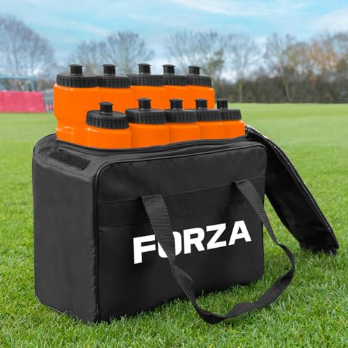FORZA 10 Water Bottles (750ml) & Carry Bag Set │ 10x Bottle Capacity │Must Have Travel Essentials (Orange)