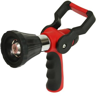 Chapin International Chapin 4699 : Canon à eau pompier, poignée ergonomique et raccord de tuyau fileté, buse tournante réglable, levier marche/arrêt, rouge/noir