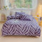EAVD Leoparden-Bettbezug für King-Size-Bett, weich, 100 % Baumwolle, violett, Leopardenmuster, Bettwäsche-Set mit 2 Kissenbezügen, wendbar, moderner Leopardenmuster mit Reißverschluss