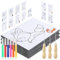 Punteruolo per Bambini, Punteruolo per Carta con 3 Prickelfilz, 14 Immagini da Ricamo e 6 Matite Acquerellabili, Set di Formicolatori per Bambini Per Progetti Artigianali Creativi