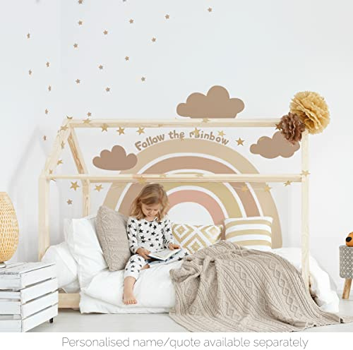 Mica-Mica Regenbogen Wandtattoo fürs Kinderzimmer, Wanddeko, Wandsticker (Boho, Large)