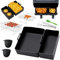 Camiraft Dual Air Fryer Accessoires pour Moulinex EZ9018 5,2/3,1 L,Tefal EY901840,Tower T17099 Salter Lakeland,8PCS avec moule en silicone pour friteuse à air, Air Fryer Rack - Noir